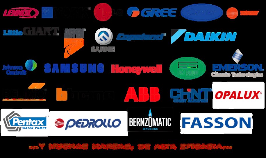 Equipos y repuestos presentados en el brochure de ASVID